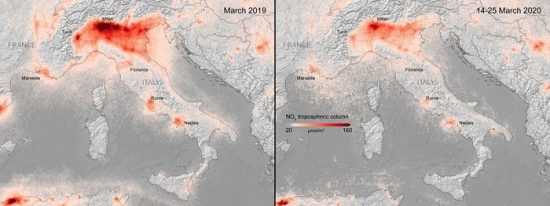 Le chiusure per Coronavirus fanno scendere l’inquinamento in tutta Europa