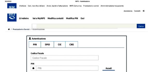 Emergenza coronavirus Sito Inps inaccessibile: il malcontento dei professionisti