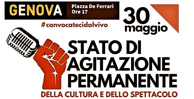 Lavoratori dello spettacolo domani in piazza De Ferrari a Genova dalle ore 17