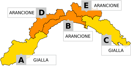Pioggia in Liguria, Domenica in allerta “gialla” dalle 8 alle 24, ora arancione a Savona e Genova