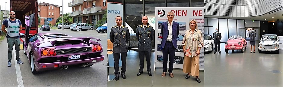 Finanza Genova consegna al museo automobile di Torino auto di lusso sequestrate ad un evasore