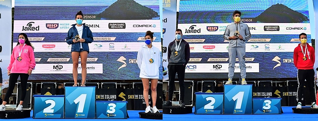 Swimtheisland, nel Golfo savonese vincono Alisia Tettamanzi e Matteo Furlan