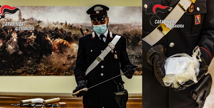 Blitz dei carabinieri di Alessandria e Acqui Terme, 4 arrestati con mezzo chilo di cocaina valore 50mila euro