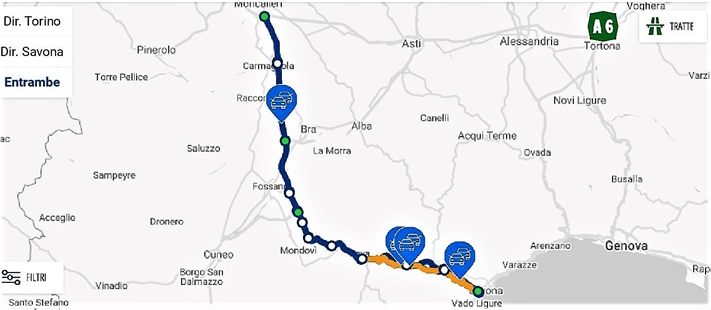 Autostrada A6 Torino – Savona, aggiornamenti 28-29 gennaio