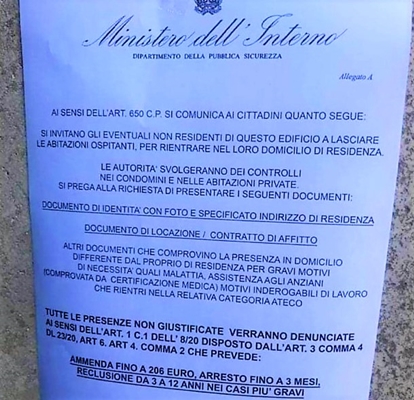 Volantini falsi Questura invitano a lasciare le case di Pontedecimo