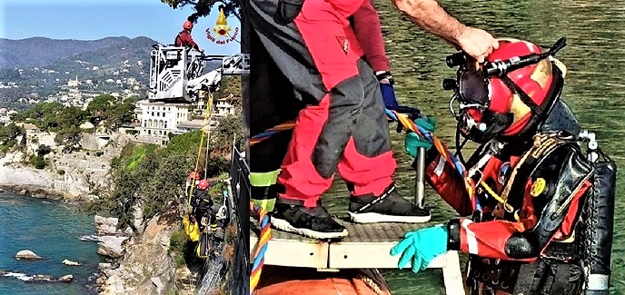 Crollo cimitero Camogli avanzano i lavori, recupero 20 bare