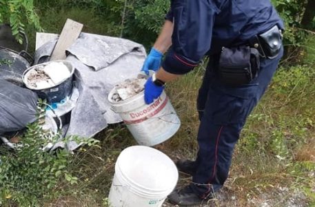 Abbandona rifiuti domestici nei boschi di Cosseria (Savona), multato