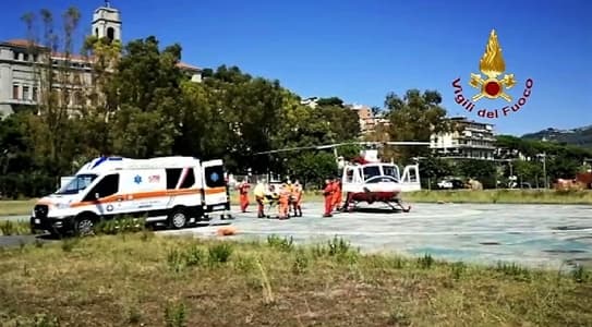 Bimbo di 5 anni in elicottero da Imperia al Gaslini per cure