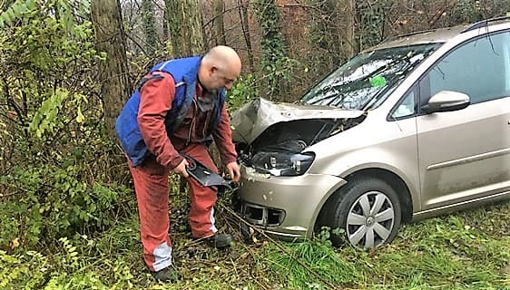 Incidente a Sassello sulla provinciale 49 in loc. Beltrama, codice giallo