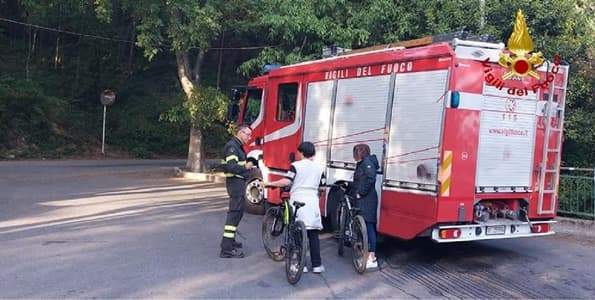 Due ragazzini accerchiati dai cinghiali a Genova, salvati dai Vigili del fuoco