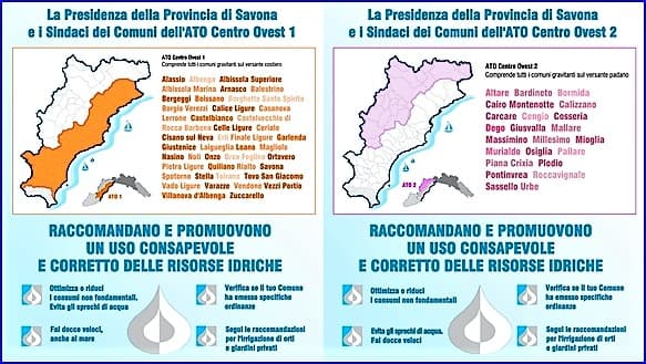 Sindaci del savonese e siccità: uso consapevole dell’acqua