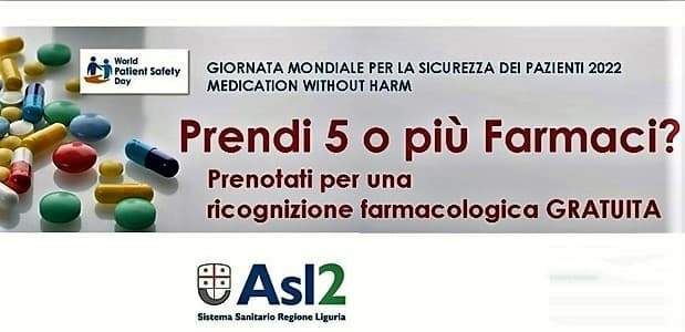 Asl2 Savona, iniziative gratuite per Giornata sicurezza cure e persona assistita