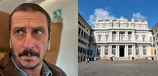 Luca Bizzarri fuori da Palazzo Ducale, non l’ha presa bene
