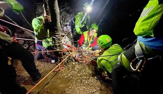 Due scalatori bloccati in parete nella notte, soccorsi Vigili del fuoco e Cnsas