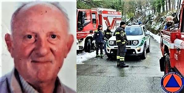 Ritrovato senza vita Pietro Monticelli, era scomparso il 16 dicembre