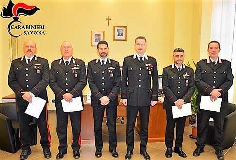 Premiati 4 carabinieri per aver sventato una rapina nel savonese