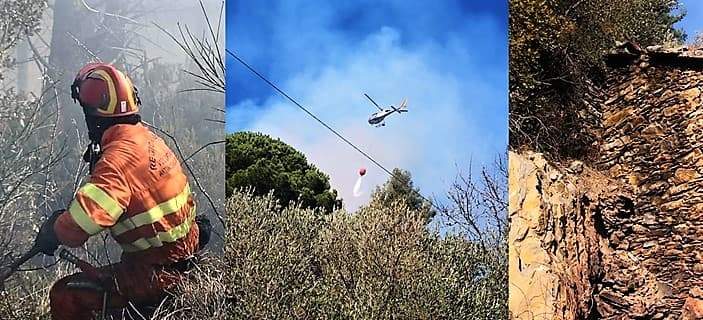 Ancora fiamme sulla collina di Alassio, un falò sfuggito al controllo