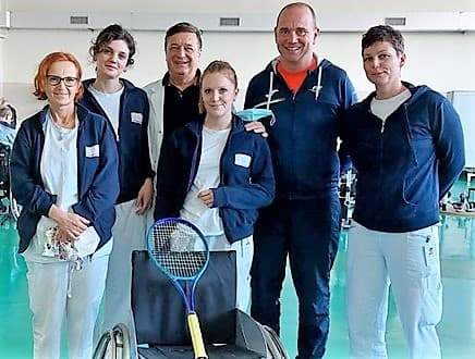 Daniele Masio dirige tennis e yoga Unità Spinale di Pietra per Asl2 Savona