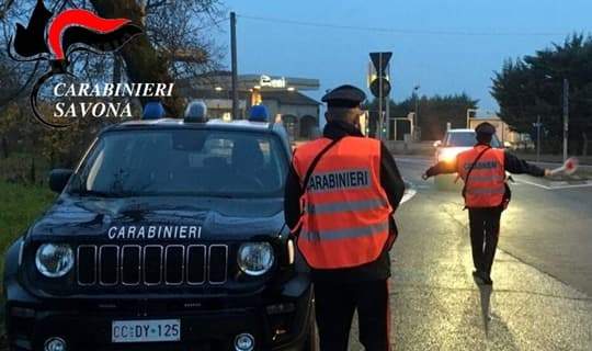 Dalla Riviera alla Val Bormida 36 posti di blocco dei carabinieri