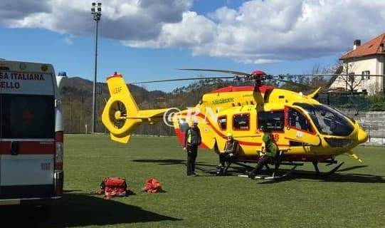 Elisoccorso Grifo a Sassello per una donna 80enne trasportata al San Paolo