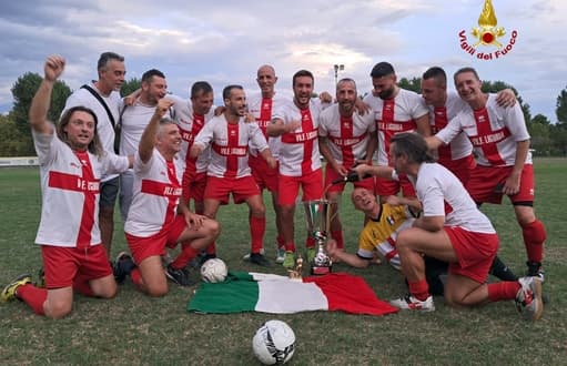 Vigili del fuoco Liguria Campioni al 20° Campionato Italiano di calcio