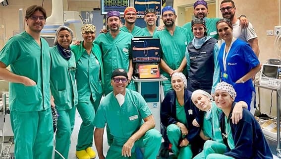 Innovativa operazione su paziente in Cardiologia del San Martino