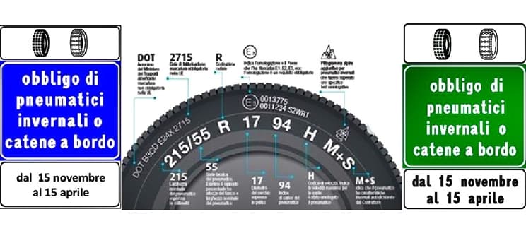 Obbligo gomme invernali dal 15 novembre, sanzioni da 87 a 344 euro