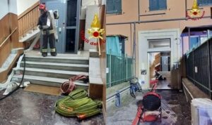 Incendio 1 nella notte in via Gorizia a Genova