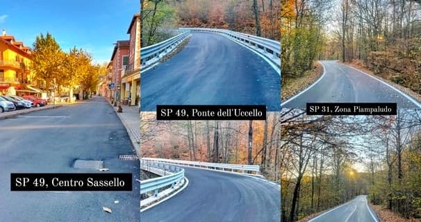 Sassello asfalto sulle strade provinciali 49 e 31 per Urbe e zone alte