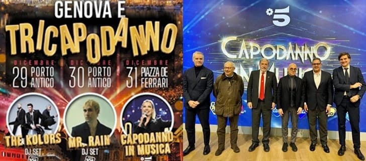 Genova dal 29 al 31 dicembre è Tricapodanno ancora targato Mediaset