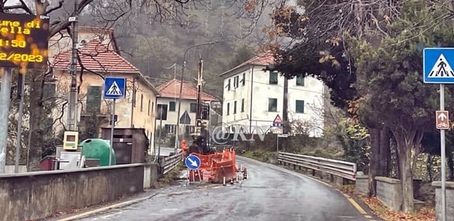 SS334 del Sassello rilievi sul ponte di Santa Giustina