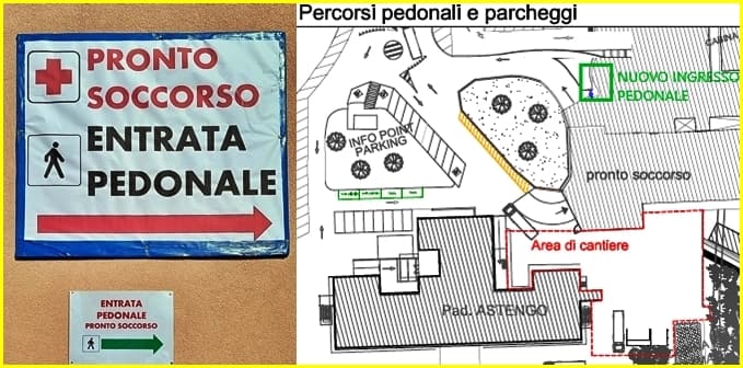 Cambia accesso pedonale al pronto soccorso del San Paolo Savona