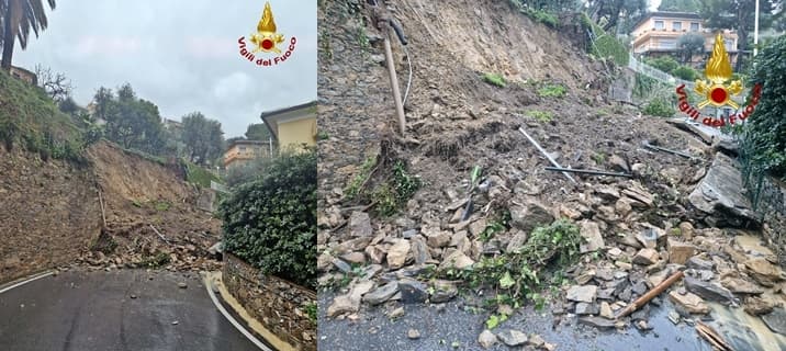 Frane e allagamenti, interventi Vigili del fuoco sulla A10 tra Celle-Varazze e Genova