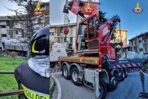 Ingombro stradale a Genova 1