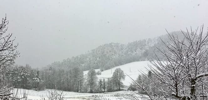 Sassello 20 cm di neve nelle frazioni alte, pioggia e neve contro la siccità