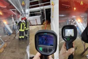 Incendio bombola cantieri navali Sestri Ponente 1