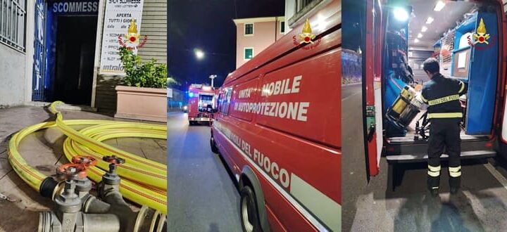 Incendio nella notte in negozio di via Anfossi a Genova – VIDEO