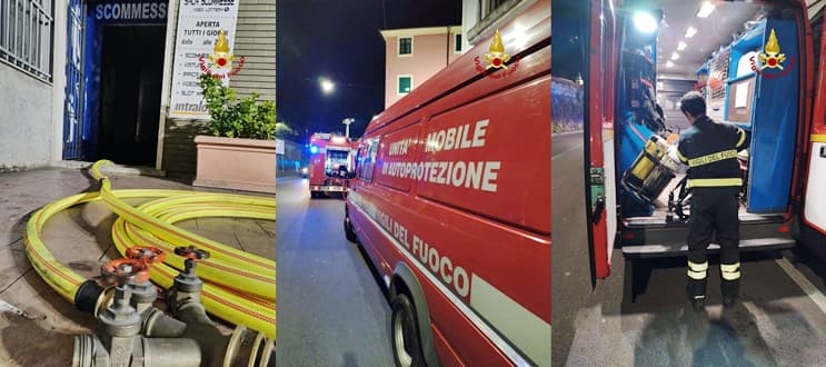 Incendio nella notte in negozio di via Anfossi a Genova – VIDEO