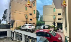 Incendio abitazione in via Oberdan a Genova Nervi 1