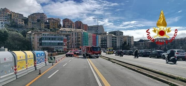 Fuga di gas in corso Europa a Genova