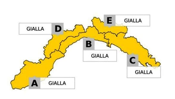 Liguria ancora allerta gialla domani giovedì 22 maggio dalle 6 alle 18