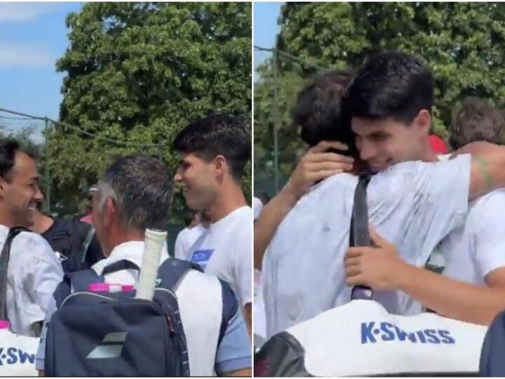 Fognini non ha paura di Alcaraz: risate e abbracci a Wimbledon – Video