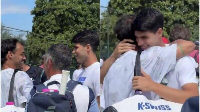 Fognini non ha paura di Alcaraz: risate e abbracci a Wimbledon – Video