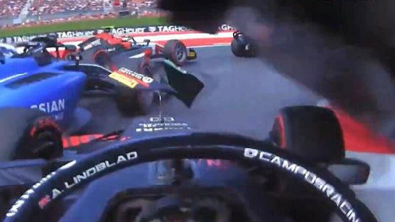 Incidente in Formula 2 Austria, paura per Meguetounif: si ribalta due volte – Video