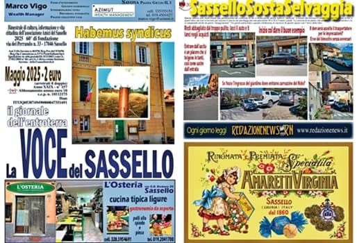 La Voce del Sassello di maggio in edicola e posta