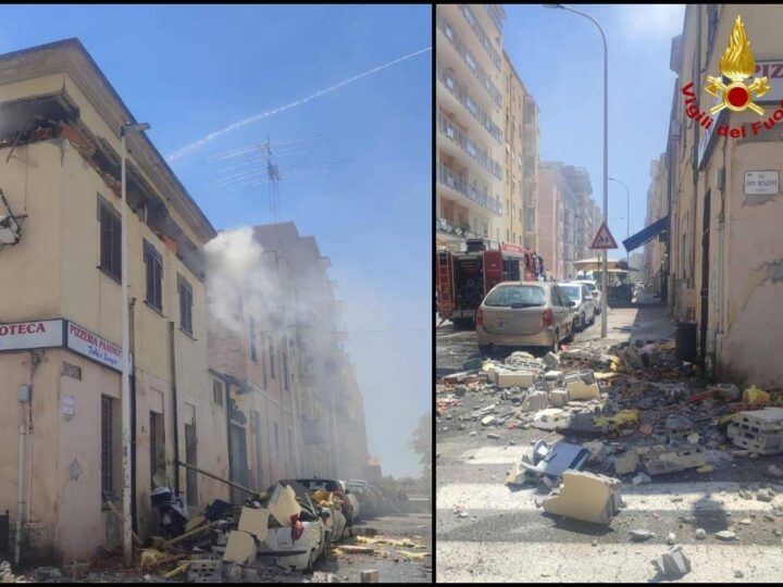 Sassari, esplosione in una palazzina: un ferito grave