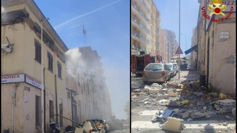 Sassari, esplosione in una palazzina: un ferito grave