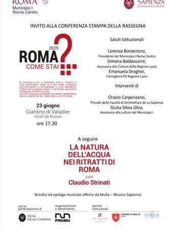 Torna ‘Roma come stai?’, la VII edizione forum tra acque, giardini e visioni urbane