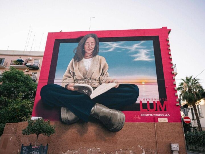 Università, Lum e Studiomarte presentano il primo murale pubblicitario in Puglia