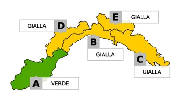 Allerta gialla per temporali domani domenica 6 luglio